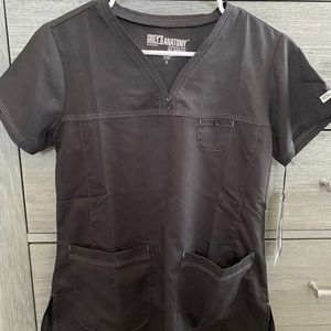 Grey's Anatomy by Barco Black Scrub Top